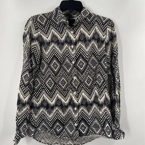 J.crew Button Up Boy Shirt Geometric Western